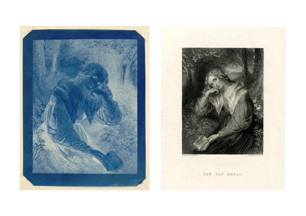 Who were Sir John Herschel's blue test subjects?